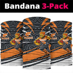 Greater Western Sydney Giants Australian Football Neck Gaiter Athletic Hero Mascot With Indigenous Pattern Art