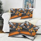 Greater Western Sydney Giants Australian Football Pillow Cover Athletic Hero Mascot With Indigenous Pattern Art