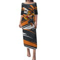 Greater Western Sydney Giants Australian Football Puletasi Athletic Hero Mascot With Indigenous Pattern Art