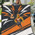 Greater Western Sydney Giants Australian Football Quilt Athletic Hero Mascot With Indigenous Pattern Art