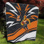 Greater Western Sydney Giants Australian Football Quilt Athletic Hero Mascot With Indigenous Pattern Art