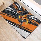 Greater Western Sydney Giants Australian Football Rubber Doormat Athletic Hero Mascot With Indigenous Pattern Art