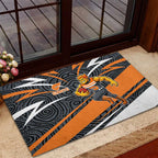 Greater Western Sydney Giants Australian Football Rubber Doormat Athletic Hero Mascot With Indigenous Pattern Art
