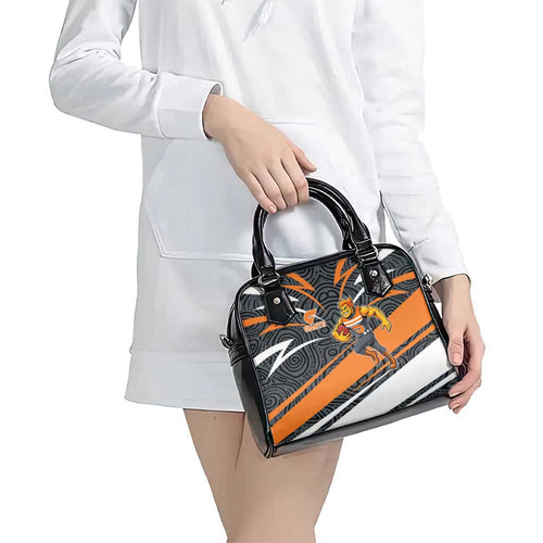 Greater Western Sydney Giants Australian Football Shoulder Handbag Athletic Hero Mascot With Indigenous Pattern Art