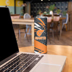 Greater Western Sydney Giants Australian Football Skinny Tumbler Athletic Hero Mascot With Indigenous Pattern Art