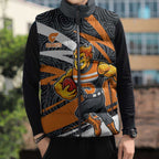 Greater Western Sydney Giants Australian Football Sleeveless Puffer Jacket Athletic Hero Mascot With Indigenous Pattern Art