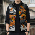 Greater Western Sydney Giants Australian Football Sleeveless Puffer Jacket Athletic Hero Mascot With Indigenous Pattern Art