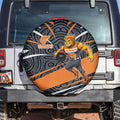 Greater Western Sydney Giants Australian Football Spare Tire Cover Athletic Hero Mascot With Indigenous Pattern Art