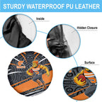 Greater Western Sydney Giants Australian Football Spare Tire Cover Athletic Hero Mascot With Indigenous Pattern Art