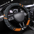 Greater Western Sydney Giants Australian Football Steering Wheel Cover Athletic Hero Mascot With Indigenous Pattern Art