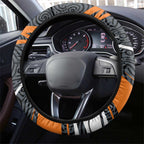 Greater Western Sydney Giants Australian Football Steering Wheel Cover Athletic Hero Mascot With Indigenous Pattern Art