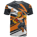 Greater Western Sydney Giants Australian Football T Shirt Athletic Hero Mascot With Indigenous Pattern Art