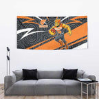 Greater Western Sydney Giants Australian Football Tapestry Athletic Hero Mascot With Indigenous Pattern Art