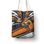 Greater Western Sydney Giants Australian Football Tote Bag Athletic Hero Mascot With Indigenous Pattern Art