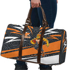Greater Western Sydney Giants Australian Football Travel Bag Athletic Hero Mascot With Indigenous Pattern Art
