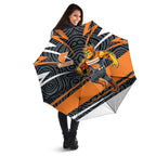 Greater Western Sydney Giants Australian Football Umbrella Athletic Hero Mascot With Indigenous Pattern Art