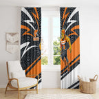 Greater Western Sydney Giants Australian Football Window Curtain Athletic Hero Mascot With Indigenous Pattern Art