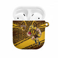 Hawthorn Hawks Australian Football AirPods Case Fierce Bird Mascot With Indigenous Pattern Art
