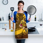 Hawthorn Hawks Australian Football Apron Fierce Bird Mascot With Indigenous Pattern Art