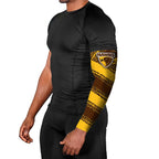Hawthorn Hawks Australian Football Arm Sleeves Fierce Bird Mascot With Indigenous Pattern Art