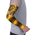 Hawthorn Hawks Australian Football Arm Sleeves Fierce Bird Mascot With Indigenous Pattern Art