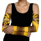 Hawthorn Hawks Australian Football Arm Sleeves Fierce Bird Mascot With Indigenous Pattern Art
