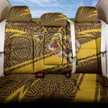Hawthorn Hawks Australian Football Back Car Seat Cover Fierce Bird Mascot With Indigenous Pattern Art