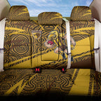 Hawthorn Hawks Australian Football Back Car Seat Cover Fierce Bird Mascot With Indigenous Pattern Art