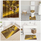 Hawthorn Hawks Australian Football Bathroom Set Fierce Bird Mascot With Indigenous Pattern Art