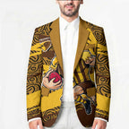 Hawthorn Hawks Australian Football Blazer Fierce Bird Mascot With Indigenous Pattern Art