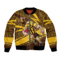 Hawthorn Hawks Australian Football Bomber Jacket Fierce Bird Mascot With Indigenous Pattern Art