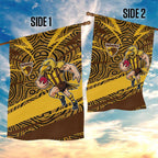 Hawthorn Hawks Australian Football Garden Flag Fierce Bird Mascot With Indigenous Pattern Art