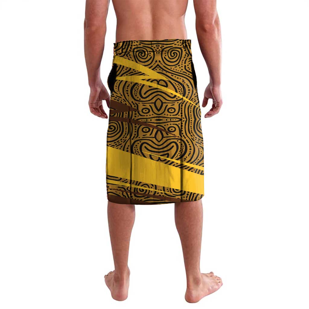 Hawthorn Hawks Australian Football Lavalava Fierce Bird Mascot With Indigenous Pattern Art