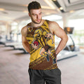 Hawthorn Hawks Australian Football Men Tank Top Fierce Bird Mascot With Indigenous Pattern Art