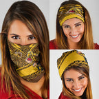 Hawthorn Hawks Australian Football Neck Gaiter Fierce Bird Mascot With Indigenous Pattern Art