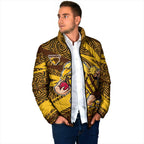 Hawthorn Hawks Australian Football Padded Jacket Fierce Bird Mascot With Indigenous Pattern Art
