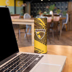 Hawthorn Hawks Australian Football Skinny Tumbler Fierce Bird Mascot With Indigenous Pattern Art