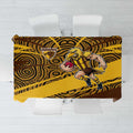 Hawthorn Hawks Australian Football Tablecloth Fierce Bird Mascot With Indigenous Pattern Art