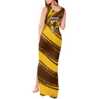 Hawthorn Hawks Australian Football Tank Maxi Dress Fierce Bird Mascot With Indigenous Pattern Art