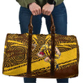 Hawthorn Hawks Australian Football Travel Bag Fierce Bird Mascot With Indigenous Pattern Art
