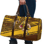 Hawthorn Hawks Australian Football Travel Bag Fierce Bird Mascot With Indigenous Pattern Art