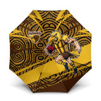 Hawthorn Hawks Australian Football Umbrella Fierce Bird Mascot With Indigenous Pattern Art