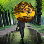 Hawthorn Hawks Australian Football Umbrella Fierce Bird Mascot With Indigenous Pattern Art