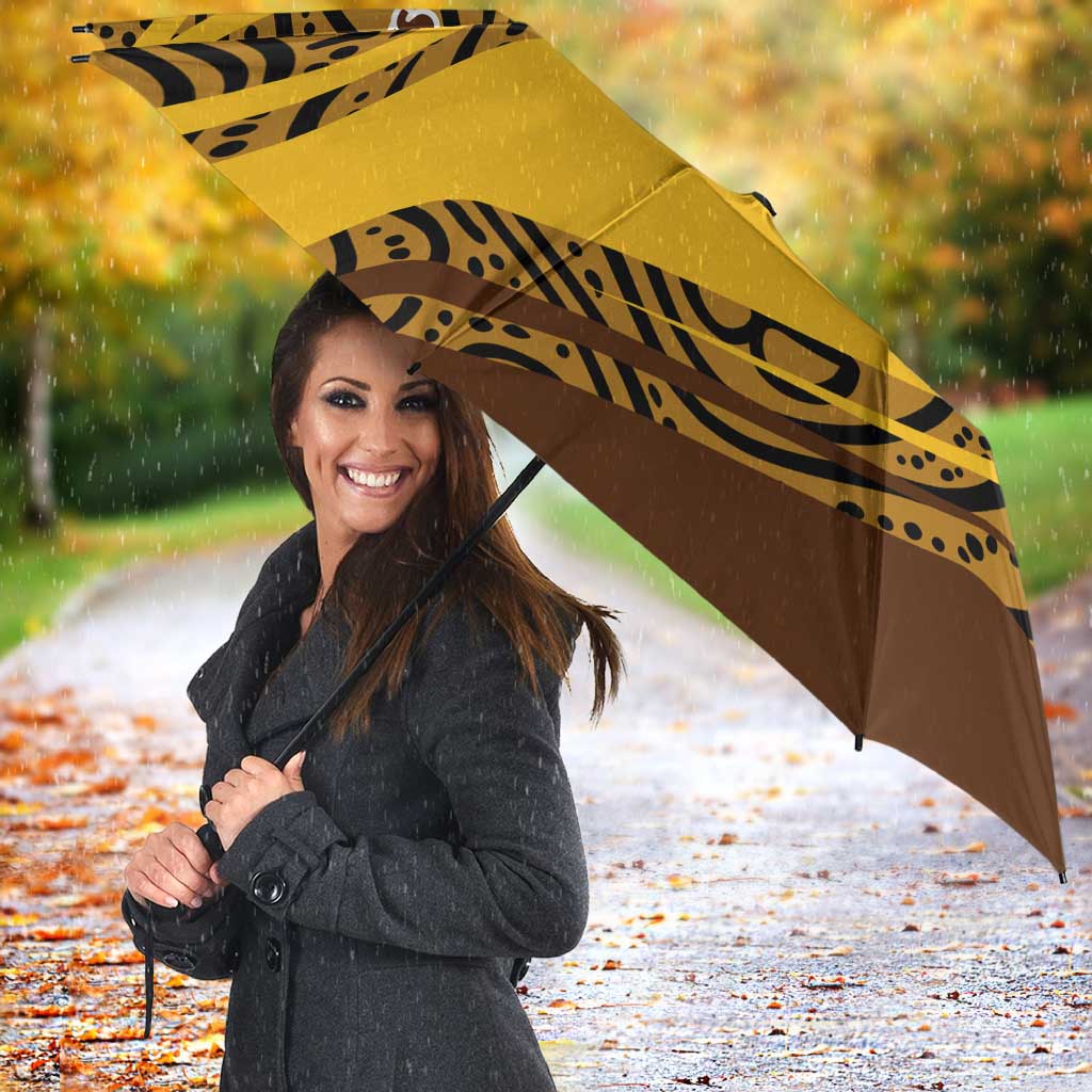 Hawthorn Hawks Australian Football Umbrella Fierce Bird Mascot With Indigenous Pattern Art