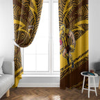 Hawthorn Hawks Australian Football Window Curtain Fierce Bird Mascot With Indigenous Pattern Art
