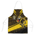 Richmond Tigers Australian Football Apron Powerful Tiger Mascot With Indigenous Pattern Art