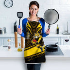 Richmond Tigers Australian Football Apron Powerful Tiger Mascot With Indigenous Pattern Art