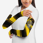 Richmond Tigers Australian Football Arm Sleeves Powerful Tiger Mascot With Indigenous Pattern Art