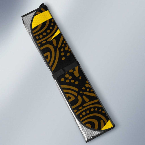 Richmond Tigers Australian Football Auto Sun Shade Powerful Tiger Mascot With Indigenous Pattern Art