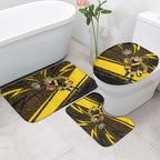 Richmond Tigers Australian Football Bathroom Set Powerful Tiger Mascot With Indigenous Pattern Art